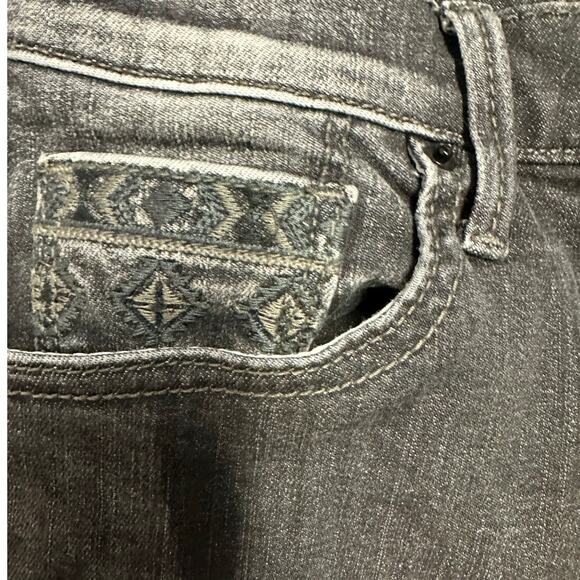 Dritwood Black Wash Western Embroidered Jackie Raw Hem Jeans Size 26 - Picture 3 of 8